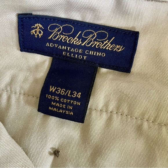 Brooks Brothers ADVANTAGE CHINO ELLIOT tan size 36/34 - Picture 13 of 16